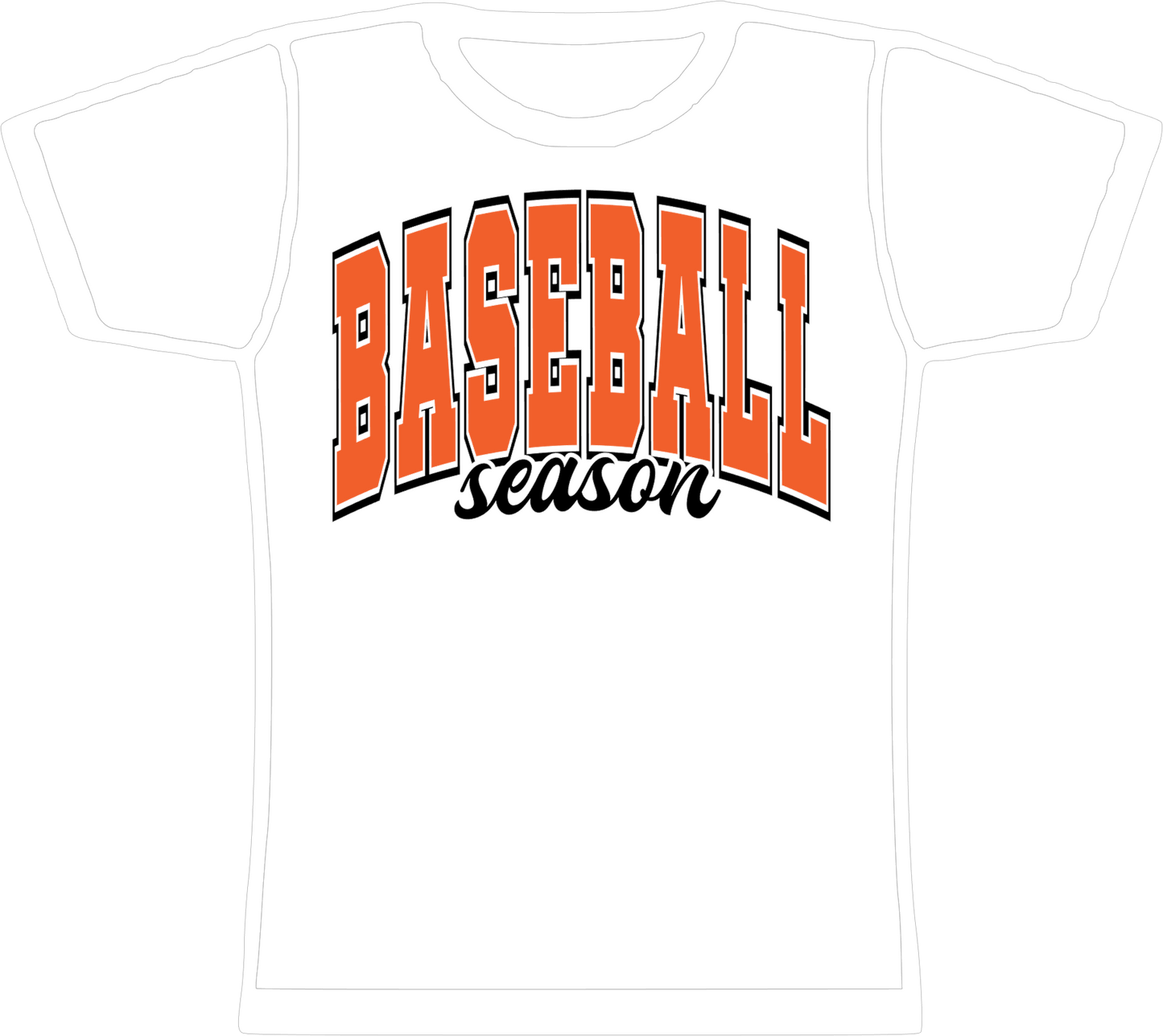 Baseball Season Orange