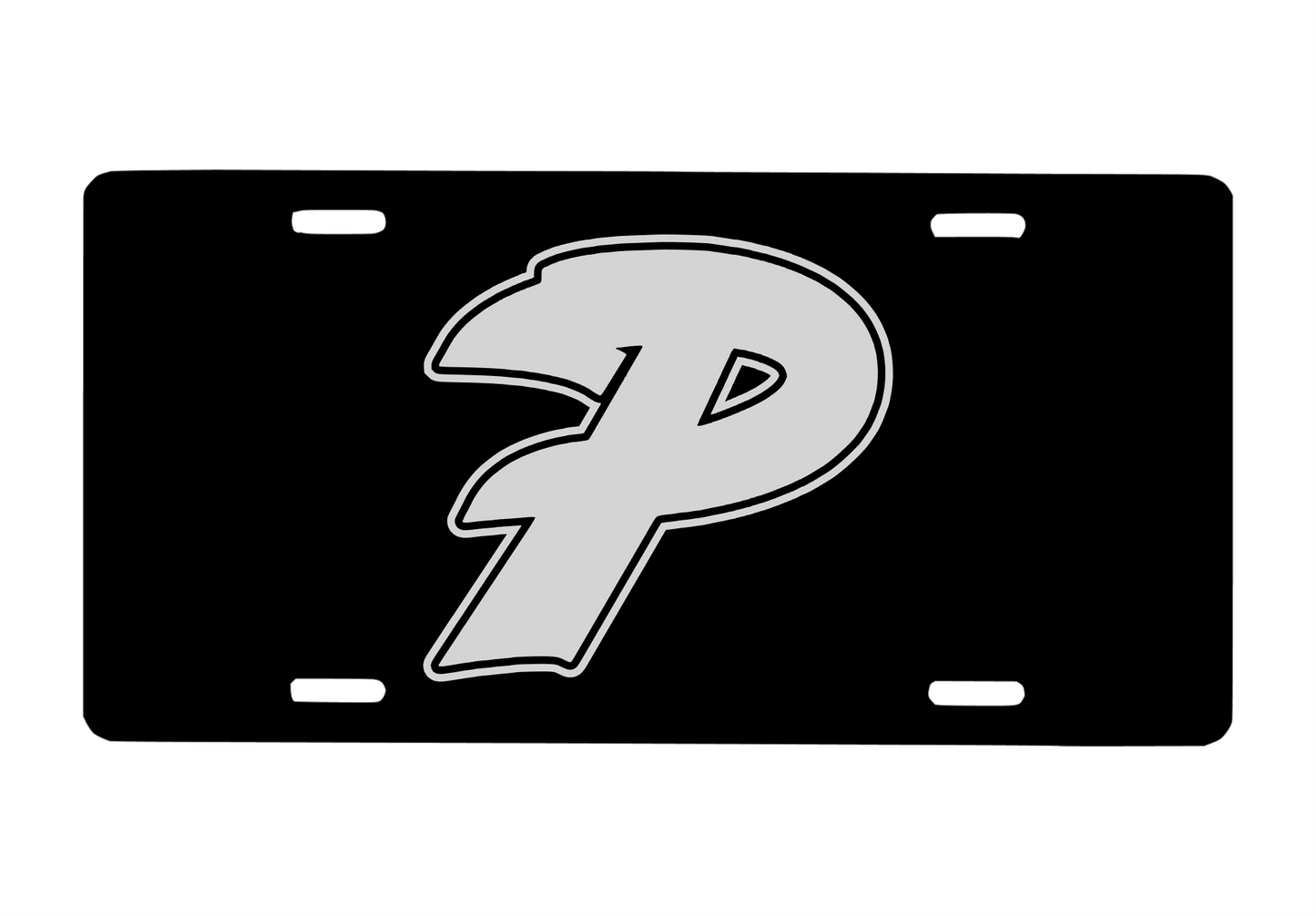 Black Purcell P License Plate